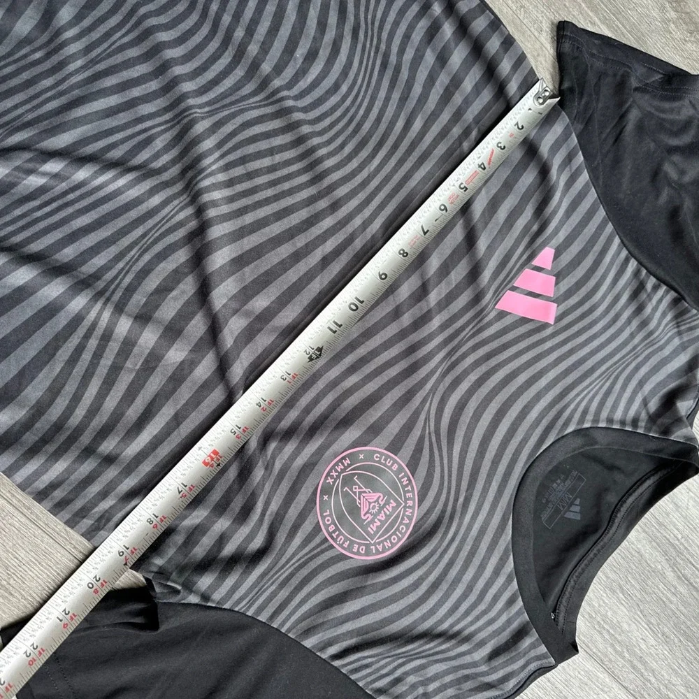Adidas Inter Miami CF Messi 10 Jersey Men's M Black Pink Wavy Pattern